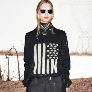Coach Merino Wool Flag Intarsia Sweater